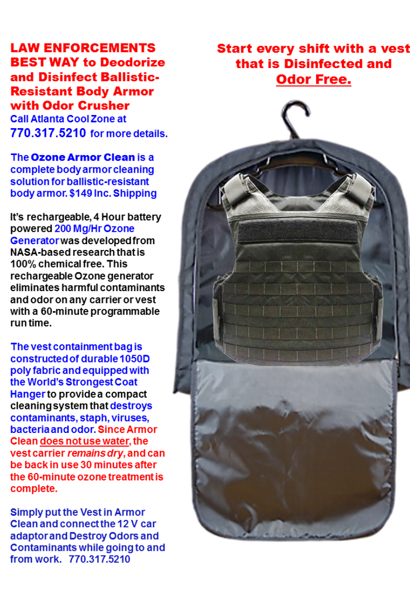 Atlanta Cool Zone  is the leading provider of Odor Crusher Commercial Ozone generators to kill carona viruses and bacteria in athletics and law enforcement