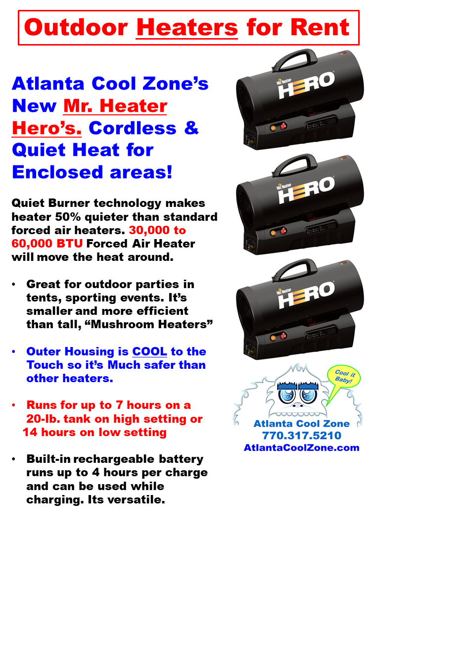 Rent a Patio Heater Atlanta Georgia.